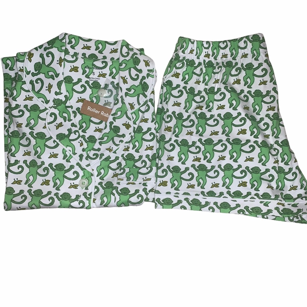 Roller Rabbit Green Monkey Short Pajama Se… - Picture 5 of 5